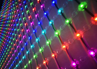 Luces de hadas de la malla de la red del bulbo helado LED con la vivienda polivinílica durable del carbonato