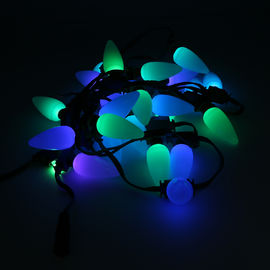 Del PVC SMD5050 RGB de la secuencia de las luces del bulbo helado del estilo 16 mini LED luces de la secuencia del pedazo